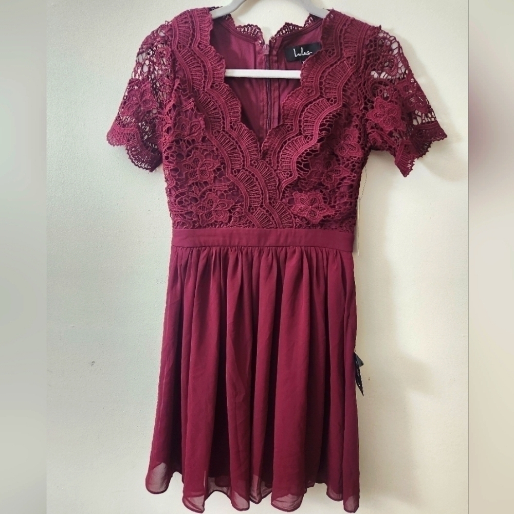 Burgundy Lulu's Angel in disguise dress
